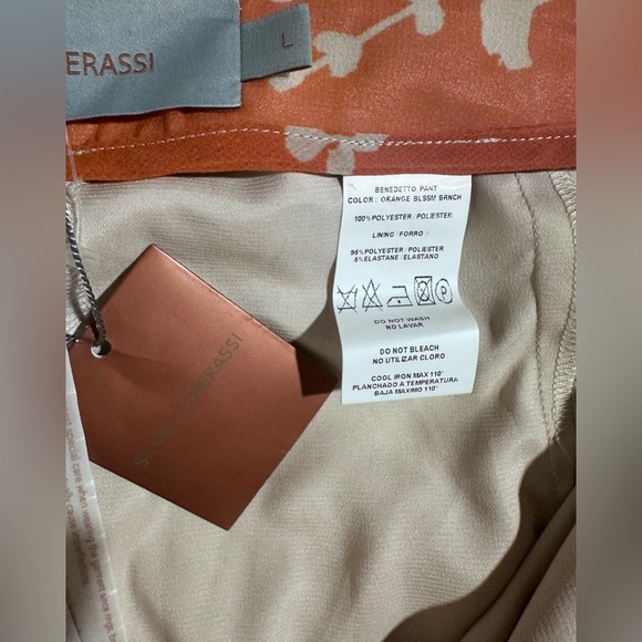 Silvia Tcherassi Benedetto Floral Pant Orange Large - Picture 9 of 10